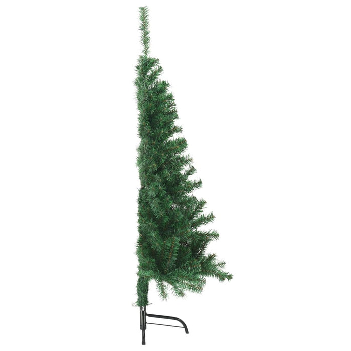 Albero di Natale Artificiale Metà con Supporto Verde in PVC