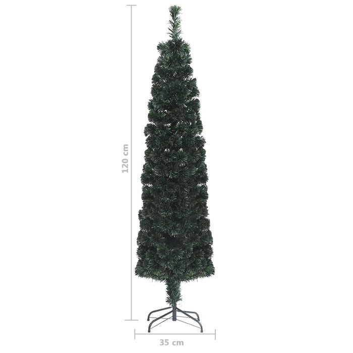 Albero Natale Artificiale Sottile Supporto Fibra Ottica