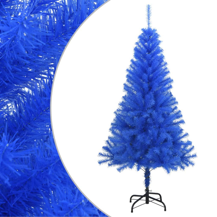 Albero di Natale Artificiale con Base Blu in PVC