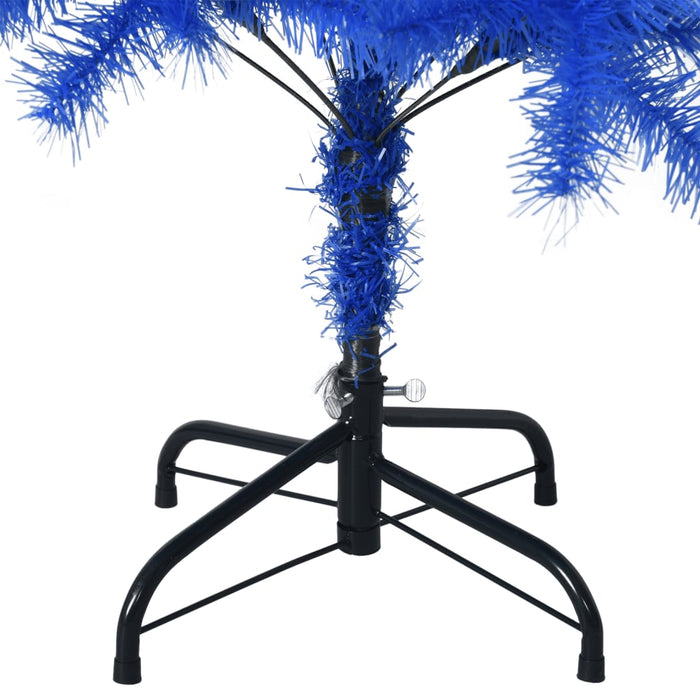 Albero di Natale Artificiale con Base Blu in PVC