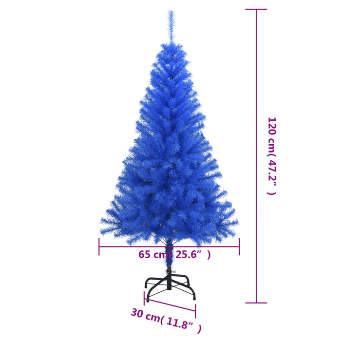 Albero di Natale Artificiale con Base Blu in PVC