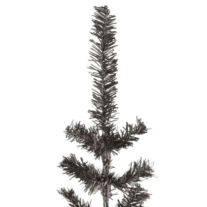 Albero di Natale Artificiale Sottile con Base Nero in PVC