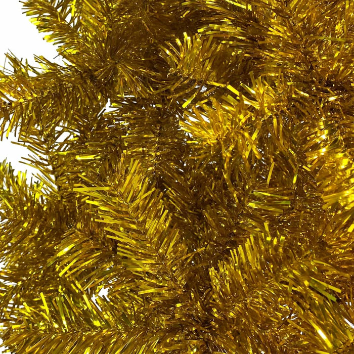 Albero di Natale Artificiale Sottile con Supporto Oro