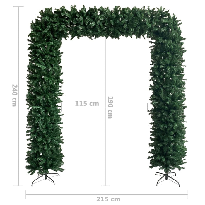 Albero di Natale ad Arco 240 cm e 270 cm Innevato e Verde