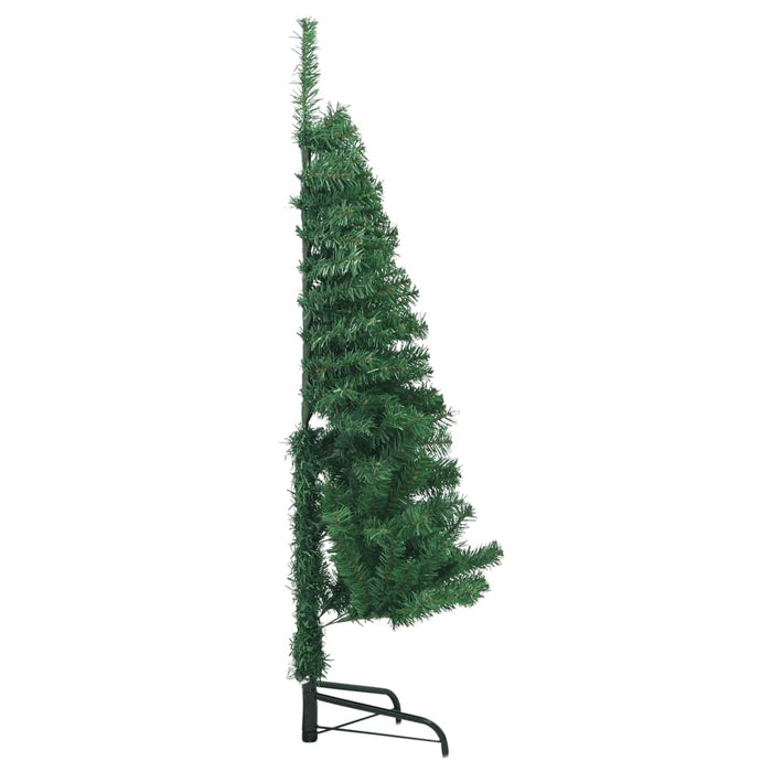 Albero di Natale Artificiale ad Angolo con Supporto Verde in PVC