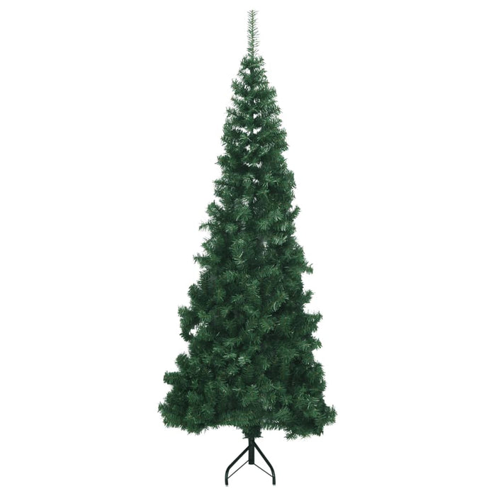 Albero di Natale Artificiale ad Angolo con Supporto Verde in PVC