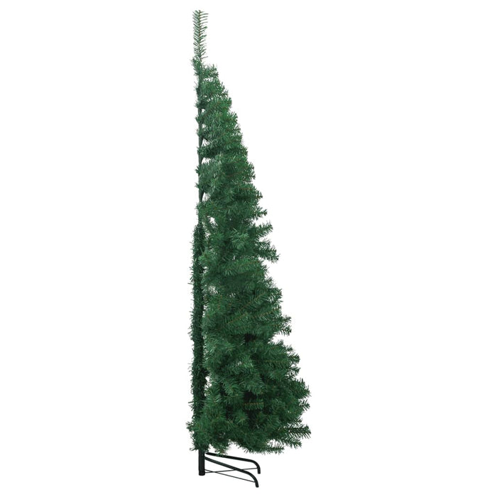 Albero di Natale Artificiale ad Angolo con Supporto Verde in PVC