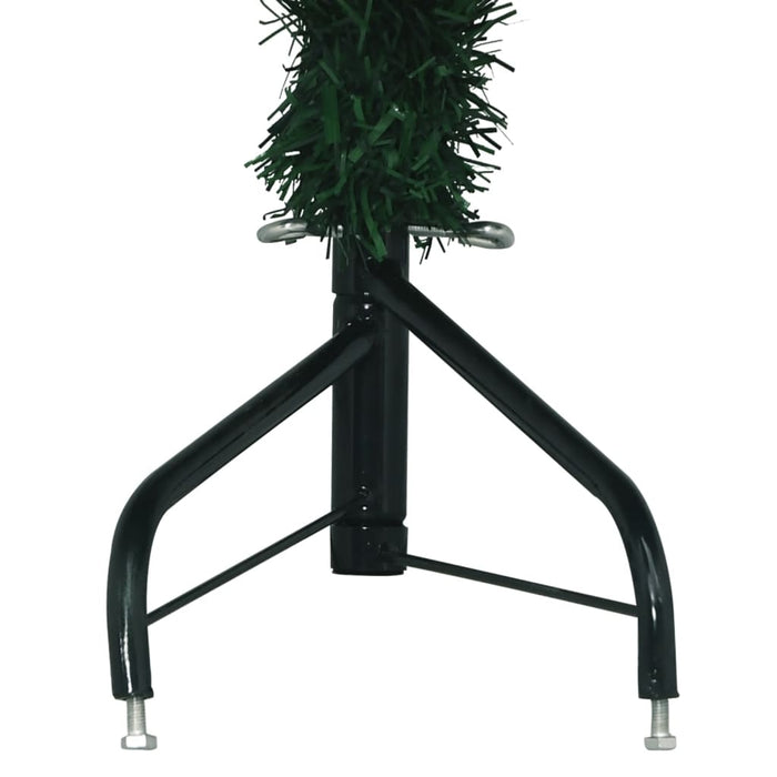 Albero di Natale Artificiale ad Angolo con Supporto Verde in PVC