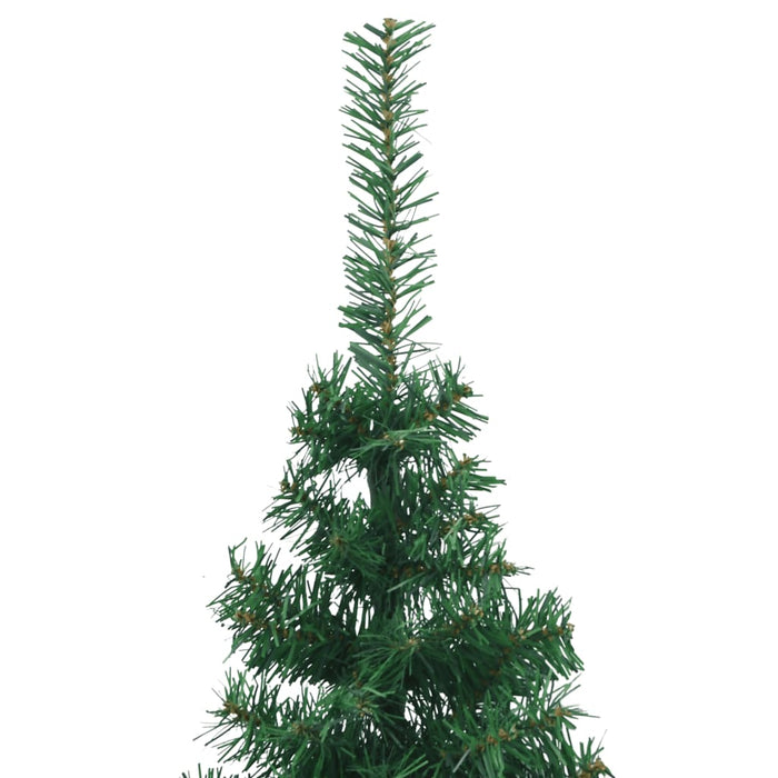 Albero di Natale Artificiale ad Angolo con Supporto Verde in PVC