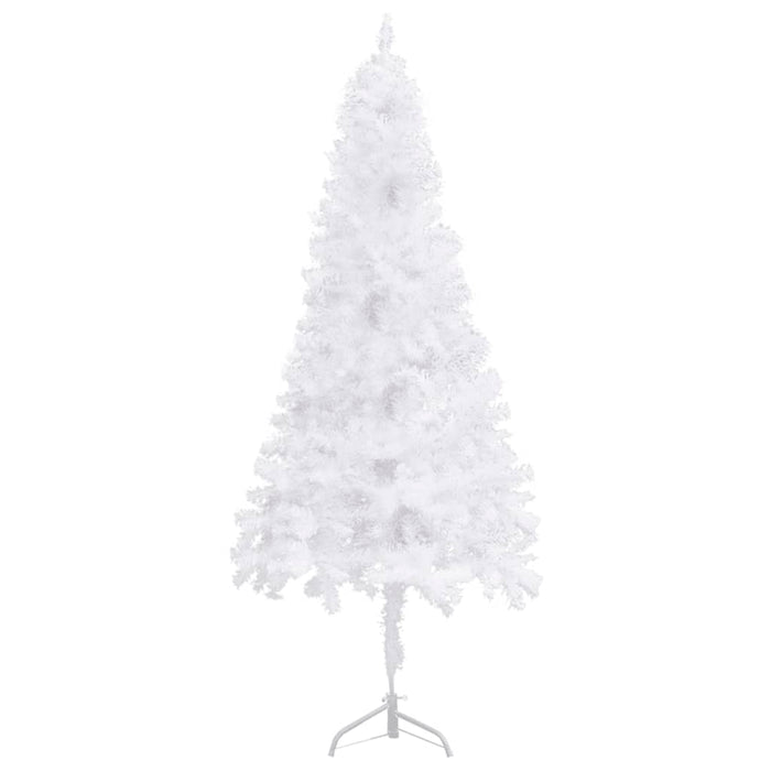 Albero di Natale Artificiale ad Angolo Bianco in PVC