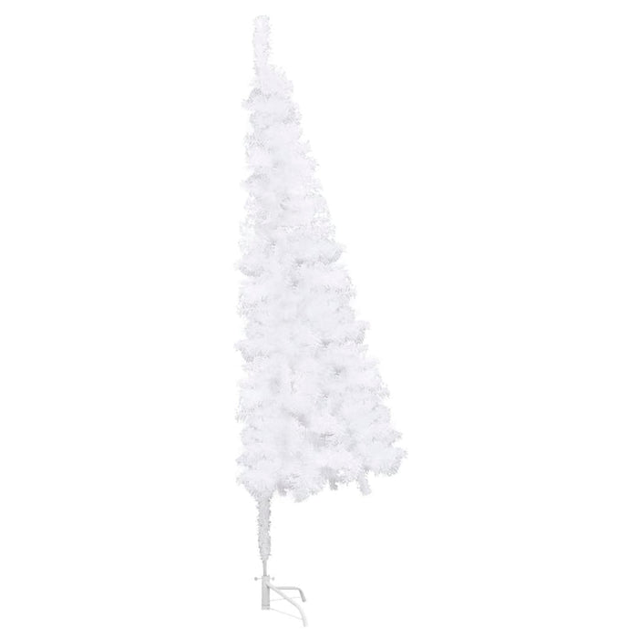 Albero di Natale Artificiale ad Angolo Bianco in PVC