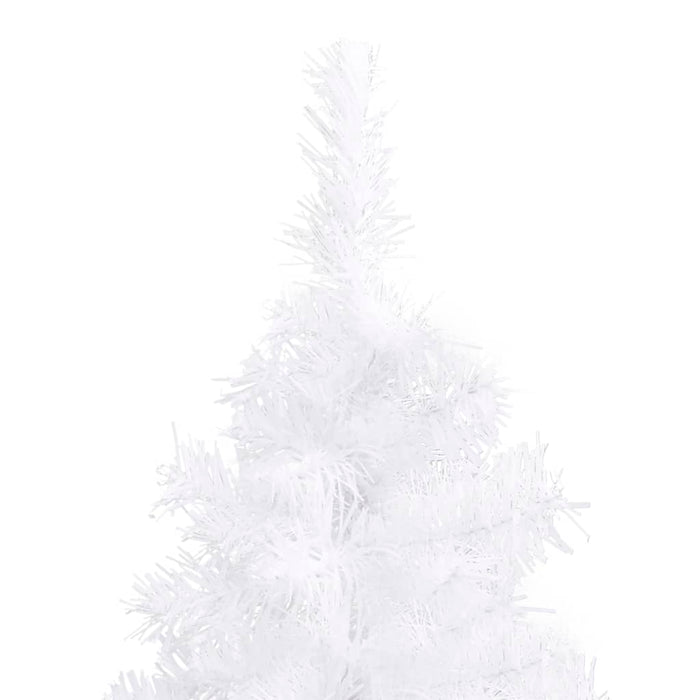 Albero di Natale Artificiale ad Angolo Bianco in PVC