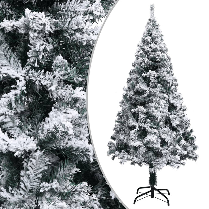 Albero di Natale Artificiale con Neve Floccata e LED in diverse dimensioni e materiali