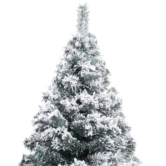 Albero di Natale Artificiale con Neve Floccata e LED in diverse dimensioni e materiali