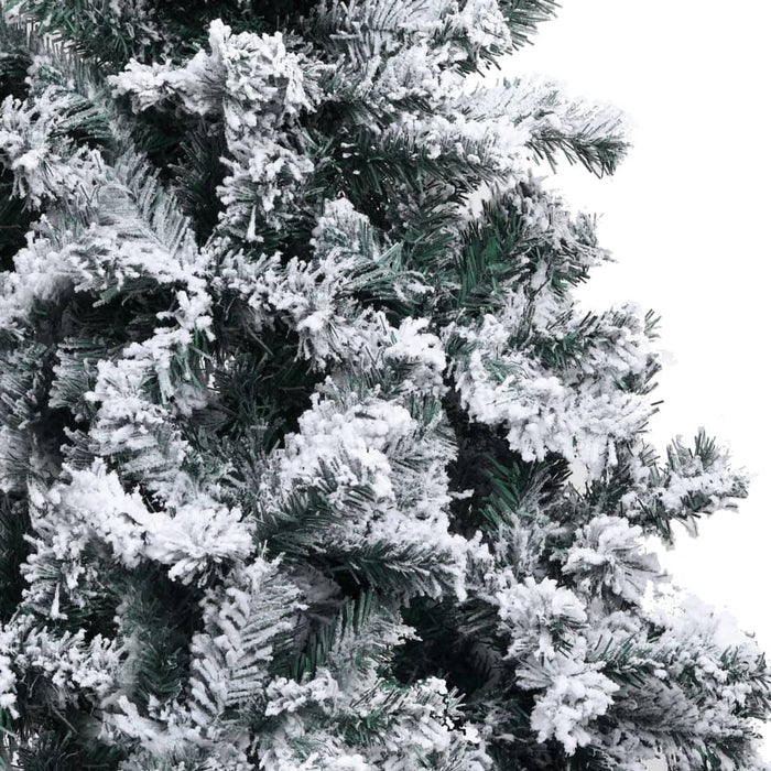 Albero di Natale Artificiale con Neve Floccata e LED in diverse dimensioni e materiali