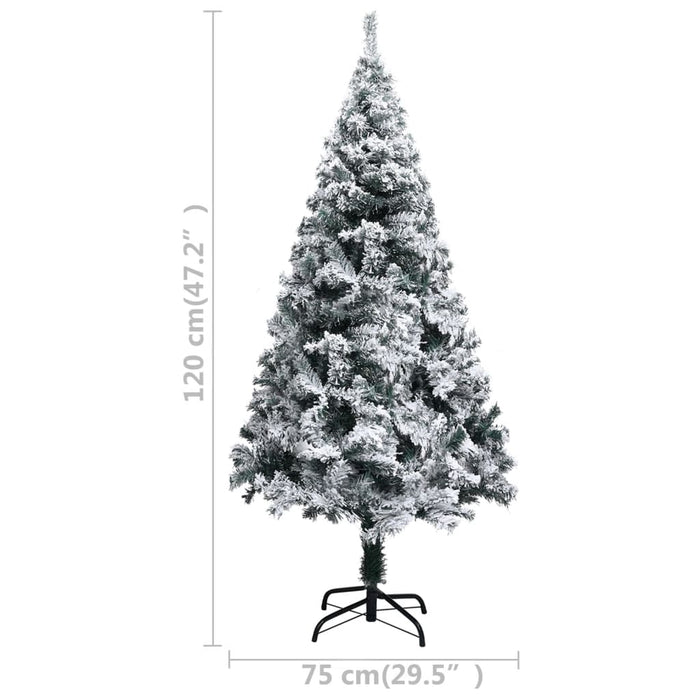 Albero di Natale Artificiale con Neve Floccata e LED in diverse dimensioni e materiali