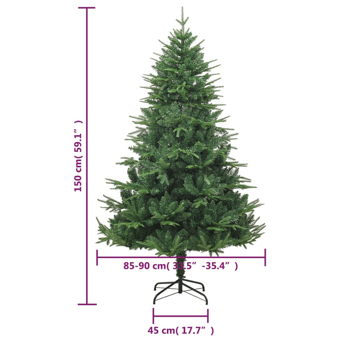 Albero di Natale con Pigne Verde e Bianco in PVC e PE Artificiale