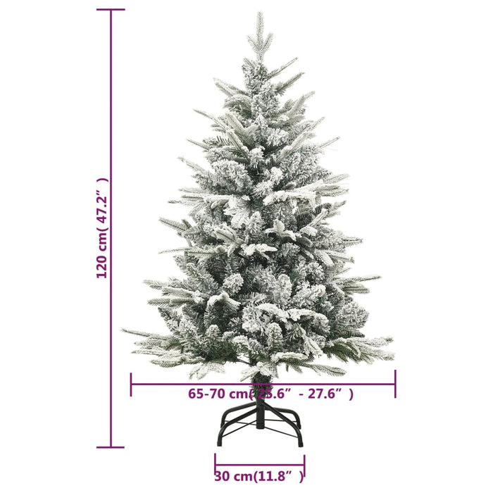 Albero di Natale Artificiale con Neve Verde in PVC e PE