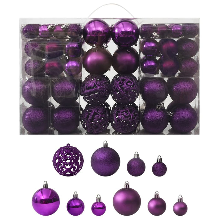 Set Palline di Natale 100 pz 3/4/6 cm