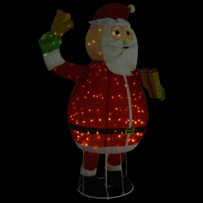 Figura Decorativa Babbo Natale con LED Tessuto Lusso