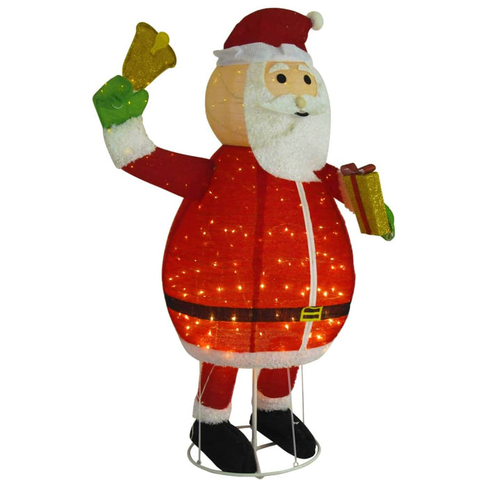 Figura Decorativa Babbo Natale con LED Tessuto Lusso