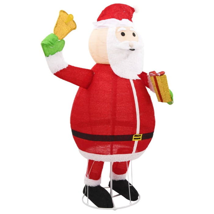 Figura Decorativa Babbo Natale con LED Tessuto Lusso