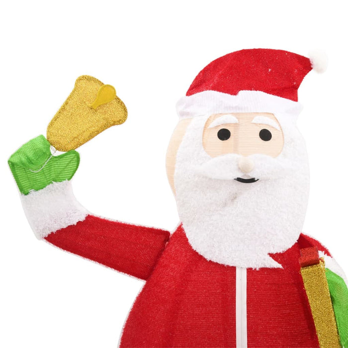 Figura Decorativa Babbo Natale con LED Tessuto Lusso