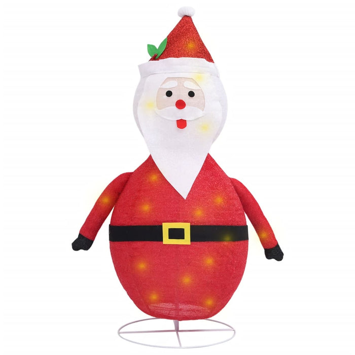 Figura Decorativa Babbo Natale con LED Tessuto Lusso