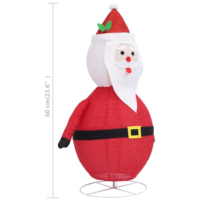 Figura Decorativa Babbo Natale con LED Tessuto Lusso