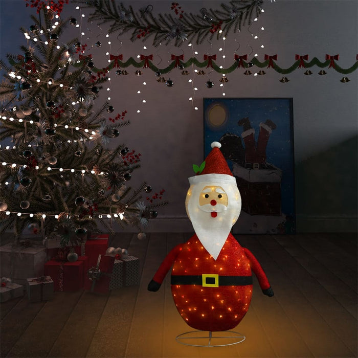 Figura Decorativa Babbo Natale con LED Tessuto Lusso