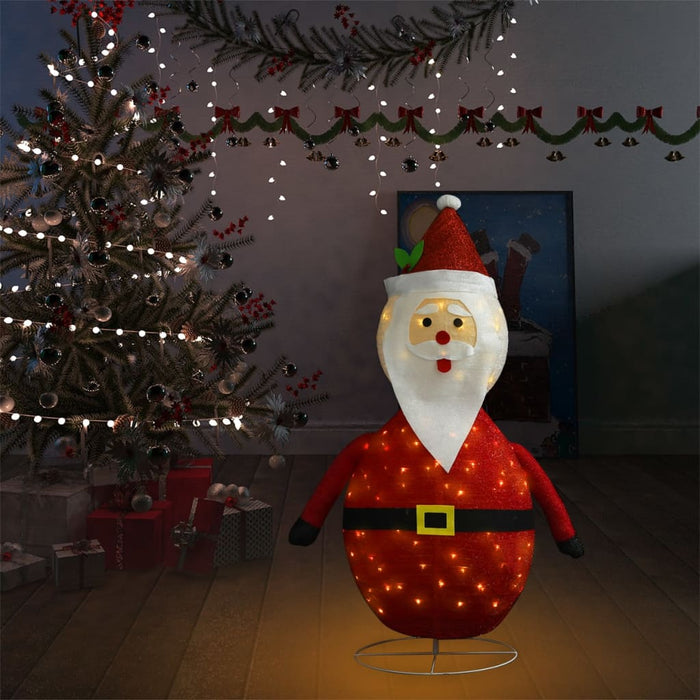 Figura Decorativa Babbo Natale con LED Tessuto Lusso