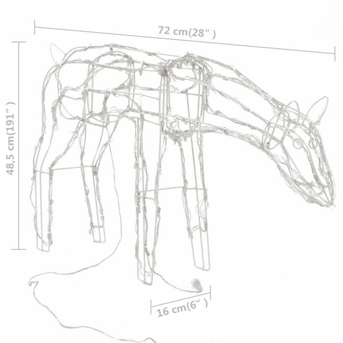 Decorazioni di Natale a Forma di Renne con LED - Set da 3 Pezzi