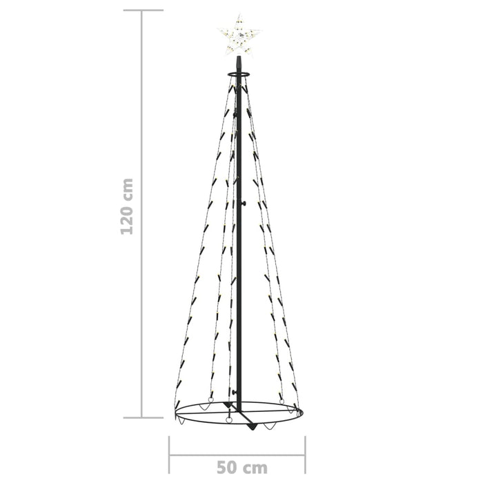 Albero di Natale a Cono con LED Bianco Caldo e Freddo