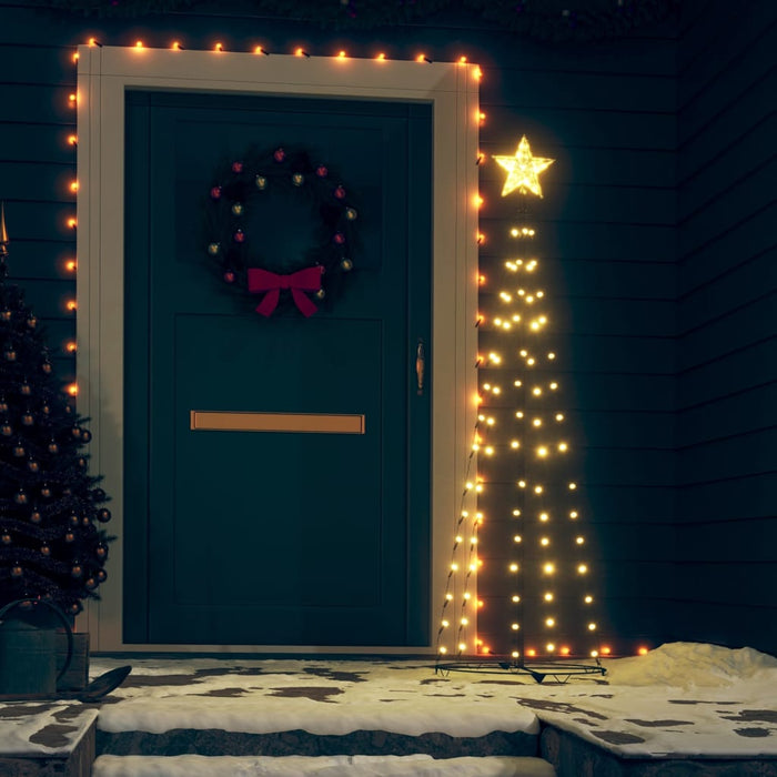 Albero di Natale a Cono con LED Bianco Caldo e Freddo