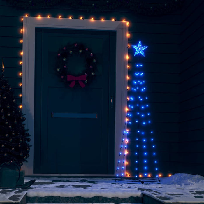 Albero di Natale a Cono Blu con LED