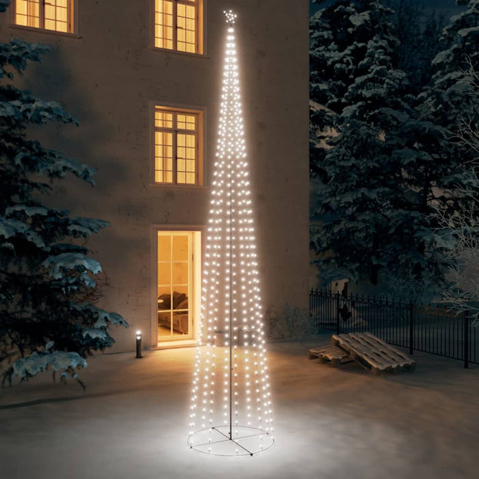 Albero di Natale a Cono con LED Bianco Caldo e Freddo