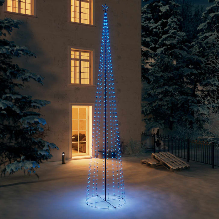 Albero di Natale a Cono Blu con LED