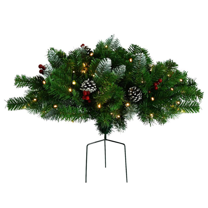 Alberi di Natale Artificiale per Viali 2 pz in PVC con LED