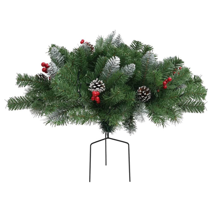 Alberi di Natale Artificiale per Viali 2 pz in PVC con LED