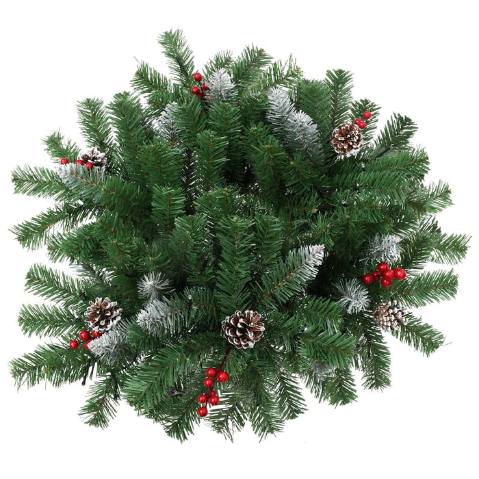 Alberi di Natale Artificiale per Viali 2 pz in PVC con LED