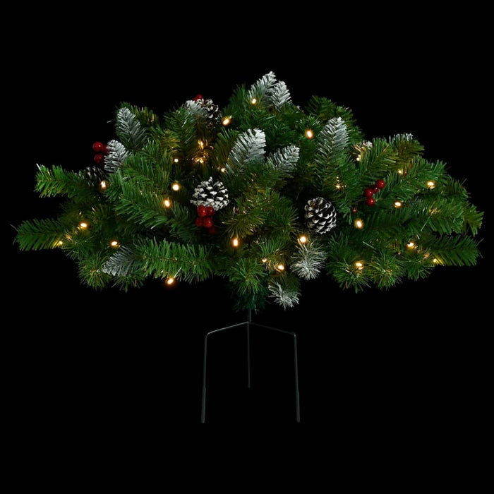 Alberi di Natale Artificiale per Viali 2 pz in PVC con LED