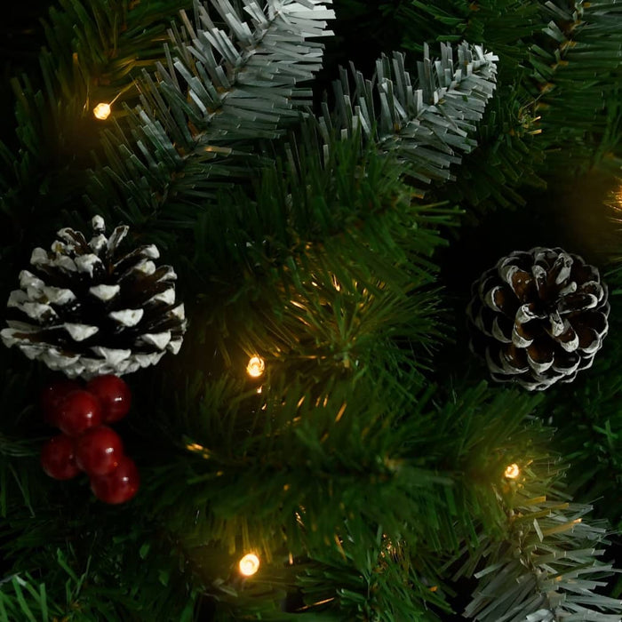 Alberi di Natale Artificiale per Viali 2 pz in PVC con LED