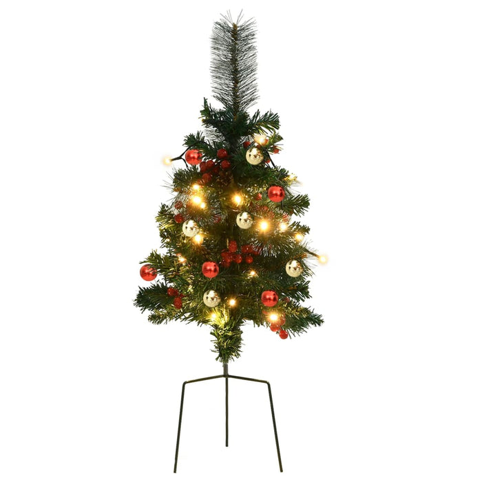 Alberi di Natale Artificiale per Viali 2 pz in PVC con LED