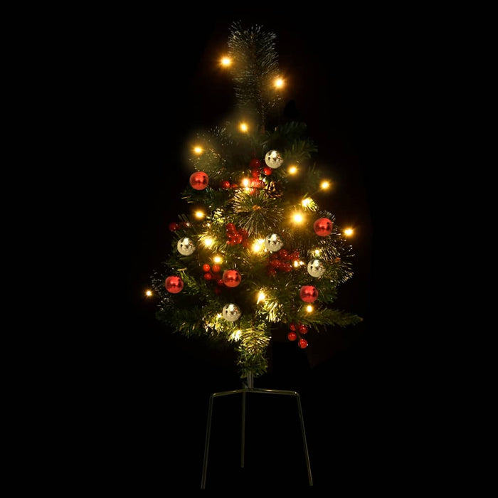 Alberi di Natale Artificiale per Viali 2 pz in PVC con LED