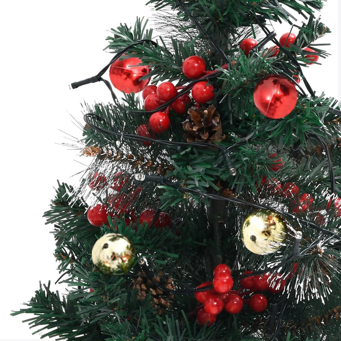 Alberi di Natale Artificiale per Viali 2 pz in PVC con LED