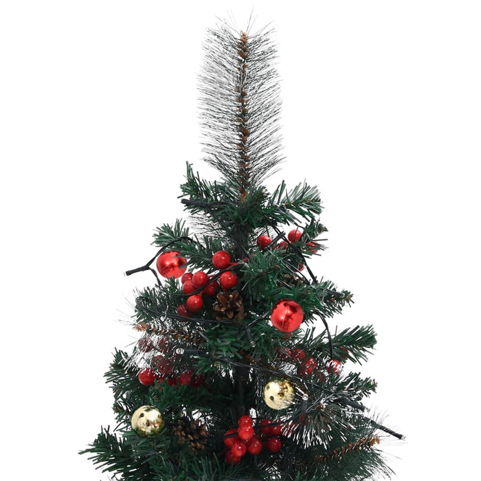 Alberi di Natale Artificiale per Viali 2 pz in PVC con LED