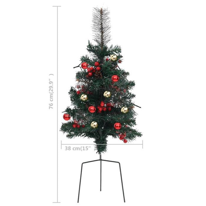 Alberi di Natale Artificiale per Viali 2 pz in PVC con LED