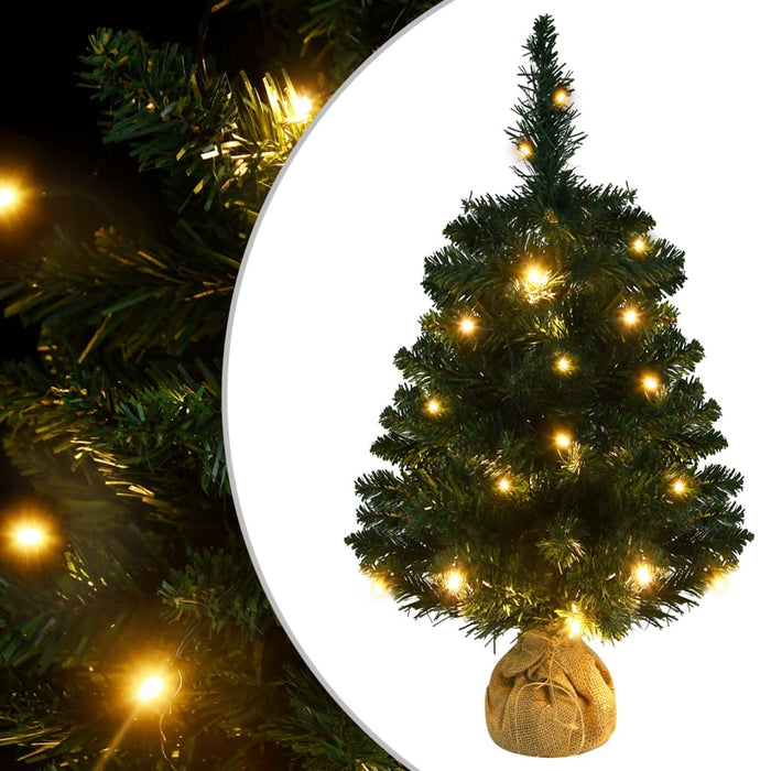 Albero di Natale Preilluminato con Palline Verde