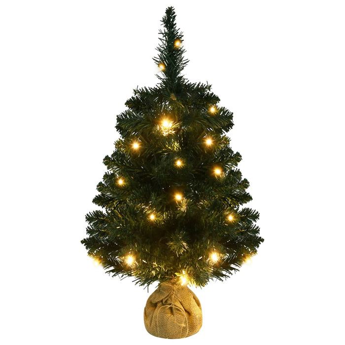 Albero di Natale Preilluminato con Palline Verde