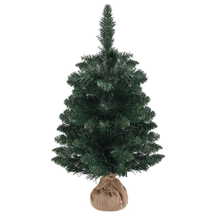 Albero di Natale Preilluminato con Palline Verde